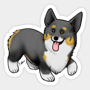 Dog - Pembroke Welsh Corgi - Tri-Color Sticker